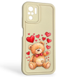 Чохол силіконовий оригінальний Soft Touch з 3D принтом милий ведмедик для Xiaomi Redmi Note 10 молочний (Повний захист камери)