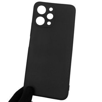 Чехол для Xiaomi Redmi 12 4G однотонный с квадратными гранями с защитой камеры на сяоми редми 12 4г чёрный 0001209 фото