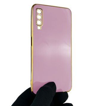 Чехол для Samsung Galaxy A7 2018 SM-A750 с защитой камеры с золотой окантовкой на самсунг а7 2018 черничный gs1 0019778 фото