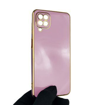 Чехол для Samsung Galaxy M12 SM-M127F с защитой камеры с золотой окантовкой на самсунг м12 черничный gs1 0020183 фото