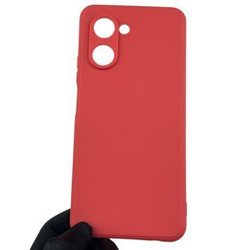 Чехол для Realme C33 с квадратными гранями с защитой камеры на реалми с33 красный 0012486 фото