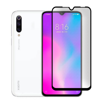 Защитное стекло МАТОВОЕ для телефона Xiaomi CC9 противоударное полноэкранное на сяоми сс9 черное 0039291 фото