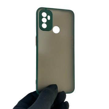 Чехол для телефона OPPO A32 с высокими бортами с защитой камеры на оппо а32 темно-зеленый 0025908 фото