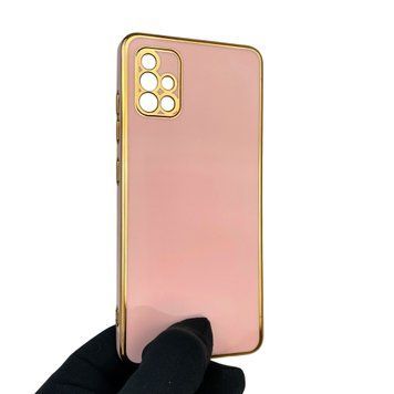 Чехол для Samsung Galaxy A51 SM-A515F с защитой камеры с золотой окантовкой на самсунг а51 пудровый gs1 0019761 фото