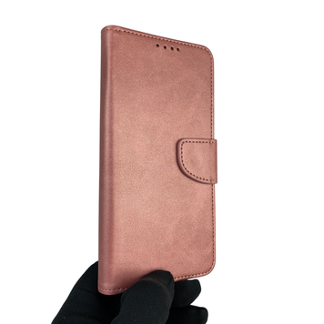 Чехол-книжка для телефона Xiaomi POCO C65 кожанная с магнитной застежкой на сяоми поко с65 розовая 0025586 фото