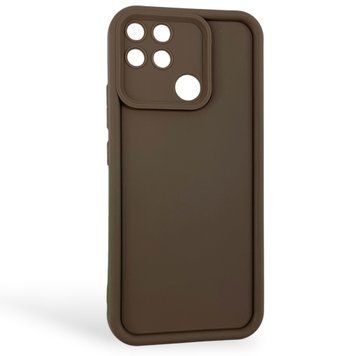 Чехол силиконовый Soft Touch для Realme Narzo 50A коричневый (Полная защита камеры) 0054128 фото