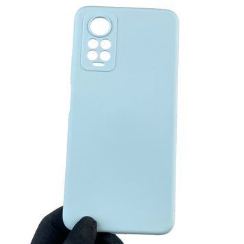 Чехол для Xiaomi Redmi Note 12 Pro 4G силиконовый с микрофиброй на сяоми редми нот 12 про 4г голубой 0032714 фото