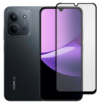 Защитное стекло для телефона Xiaomi Redmi 15C 4G противоударное на весь экран прозрачное с черной рамкой 0053827 фото