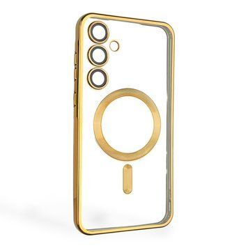 Чехол для Samsung Galaxy A55 5G (SM-A556B) с линзами на камере с MagSafe на самсунг а55 5г золотой 0034475 фото