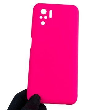 Чохол для Xiaomi Redmi Note 10 силіконовий з мікрофіброю нековзний на сяомі редмі нот 10 малиновий 0032619 фото