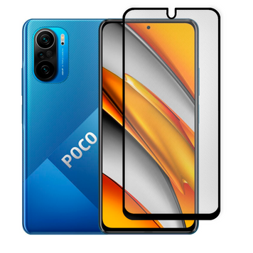 Защитное стекло МАТОВОЕ для телефона Xiaomi Poco F3 противоударное полноэкранное на сяоми поко ф3 черное 0039083 фото