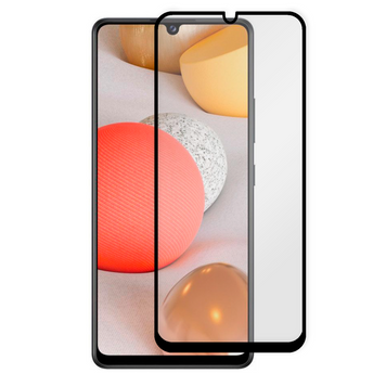 Захисне скло для телефона Samsung Galaxy A42 протиударне повноекранне на самсунг а42 чорне 0038302 фото