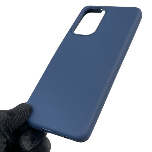 Чехол для Tecno Camon 19 Pro (CI8n) силиконовый с микрофиброй нескользящий на техно камон 19 про темно-синий 0032247 фото