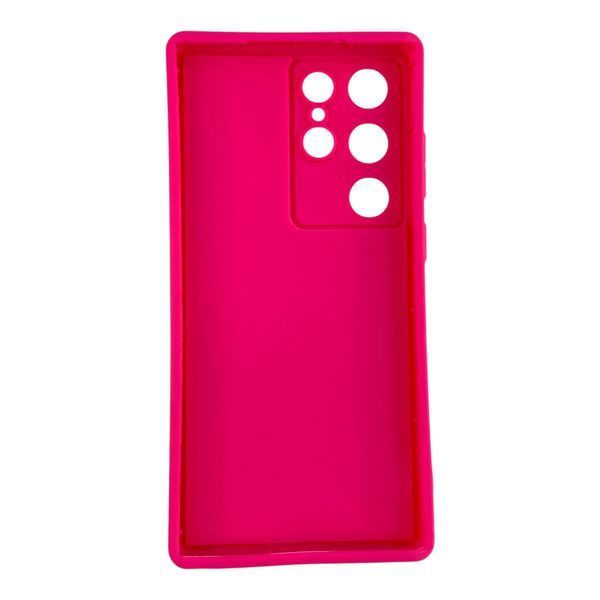 Чохол силіконовий Soft Touch з 3D принтом для Samsung Galaxy S23 Ultra малиновий (Повний захист камери) 0057726 фото
