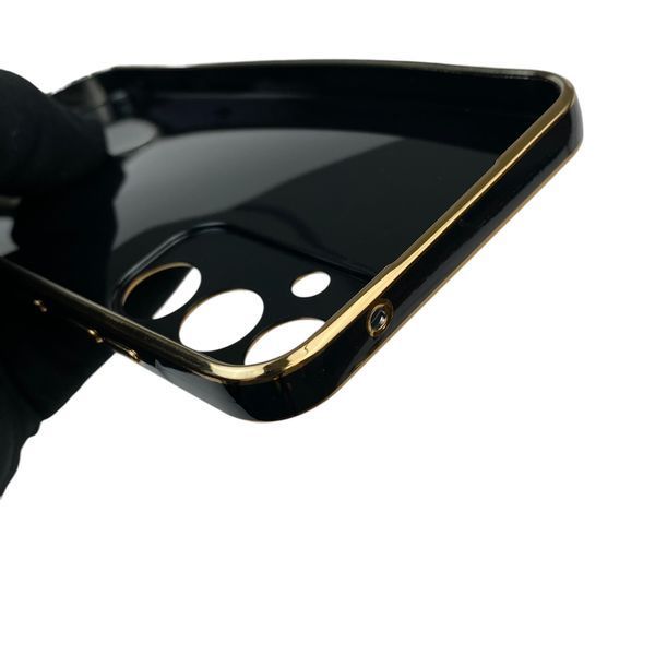 Чехол для Samsung Galaxy A55 5G SM-A556B с кольцом MagSafe с золотой окантовкой на самсунг а55 черный gs1 0021529 фото