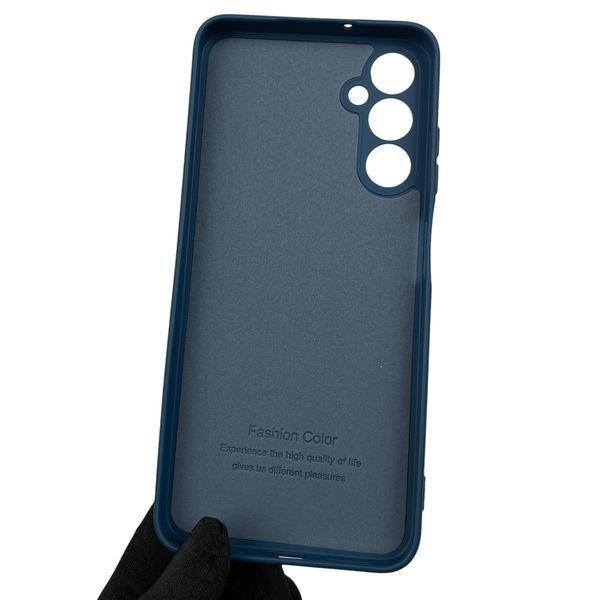Чехол для Samsung Galaxy A05S SM-A057 матовый с микрофиброй на самсунг а05с тёмно-синий 0002289 фото