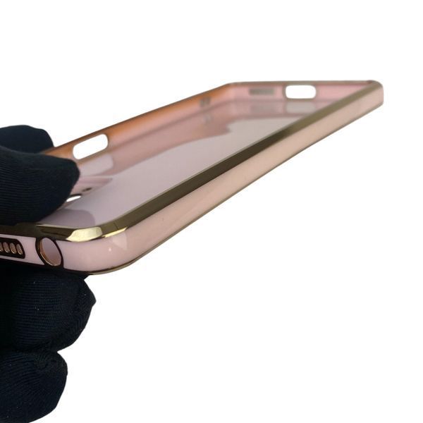 Чехол для Xiaomi Redmi Note 11 Pro 4G с кольцом MagSafe с золотой окантовкой на редми нот 11 про пудровый gs1 0022611 фото