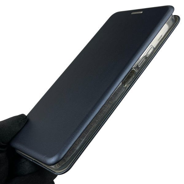 Чехол-книжка для Xiaomi Poco M6 с подставкой на сяоми поко м6 темно-синя 0012102 фото