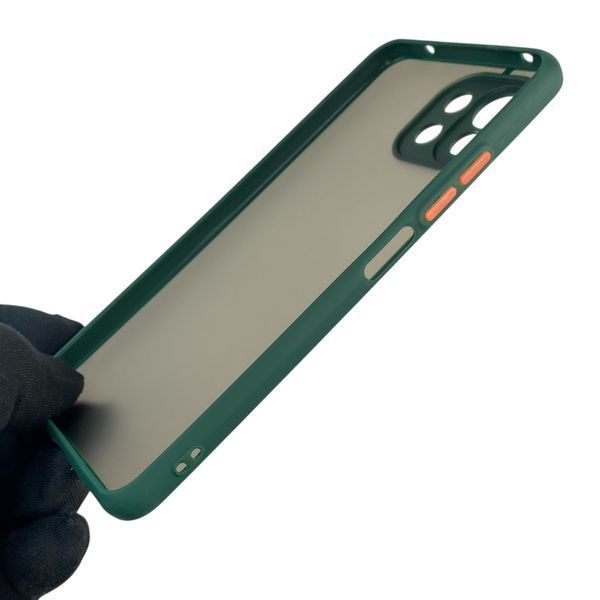 Чохол для телефона Xiaomi Mi 11 Lite з високими бортами із захистом камери на сяомі мі 11 лайт темно-зелений 0026161 фото