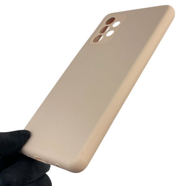 Чохол для Samsung Galaxy A72 (SM-A725F) силіконовий з мікрофіброю нековзний на самсунг а72 пудровий 0032115 фото