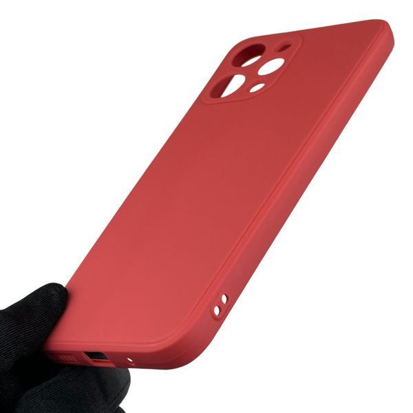 Чехол для Xiaomi Redmi 12 4G с квадратными гранями с защитой камеры на сяоми редми 12 4г красный 0012738 фото