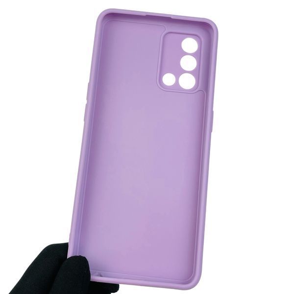 Чехол для OPPO A74 4G однотонный с квадратными гранями с защитой камеры для оппо а74 4г сиреневый 0001259 фото