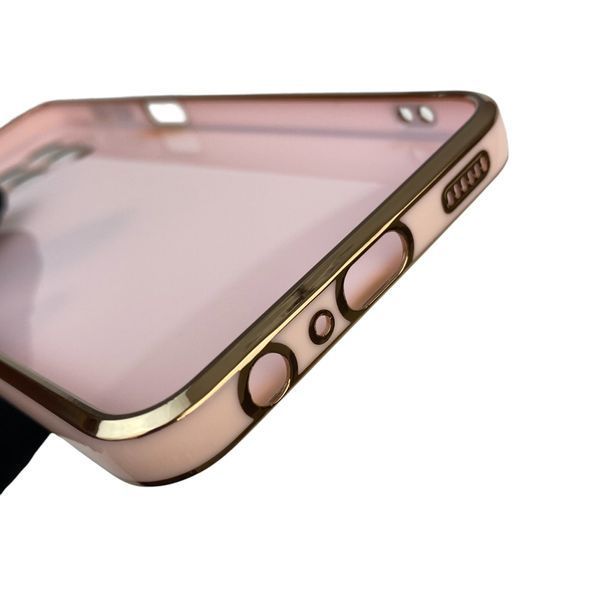 Чехол для Samsung Galaxy M33 5G SM-M336B с кольцом MagSafe с золотой окантовкой на самсунг м33 пудровый gs1 0022437 фото