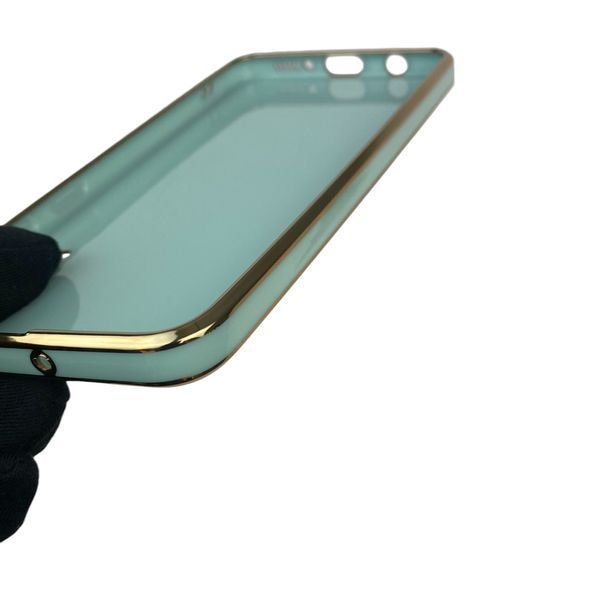 Чехол для Samsung Galaxy A50 SM-A505F с защитой камеры с золотой окантовкой на самсунг а50 бирюзовый gs1 0020214 фото