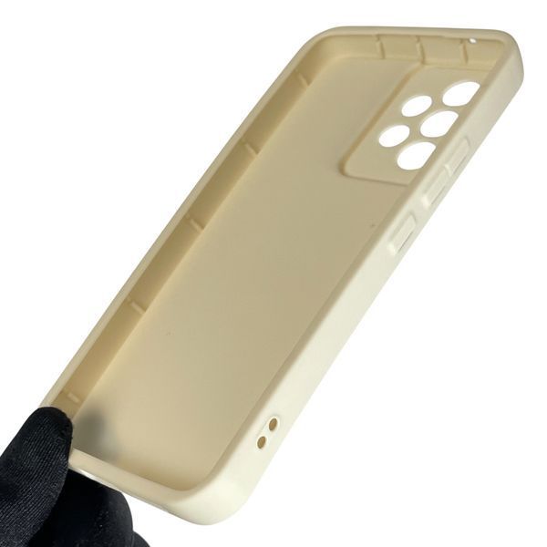 Чехол силиконовый Soft Touch с 3D принтом милый мишка для Samsung Galaxy A53 5G (SM-A536E) молочный (Полная защита камеры) 0044807 фото