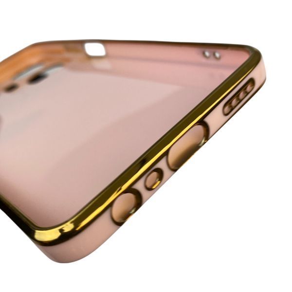 Чехол для Realme C55 с кольцом MagSafe с золотой окантовкой на реалми с55 пудровый gs1 0022280 фото