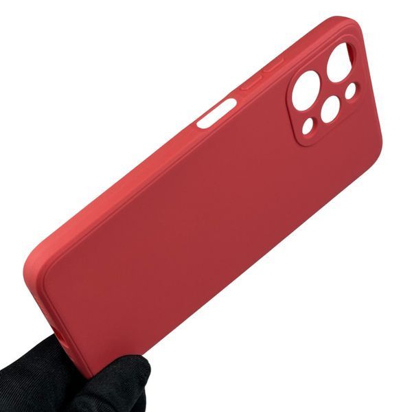 Чехол для Xiaomi Redmi 12 4G с квадратными гранями с защитой камеры на сяоми редми 12 4г красный 0012738 фото