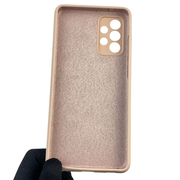 Чохол для Samsung Galaxy A72 (SM-A725F) силіконовий з мікрофіброю нековзний на самсунг а72 пудровий 0032115 фото