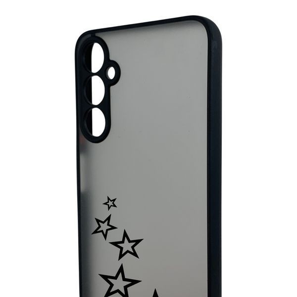 Чехол для телефона Samsung Galaxy A05S (SM-A057) с 3D принтом звездочки с высокими бортами черный 0059222 фото