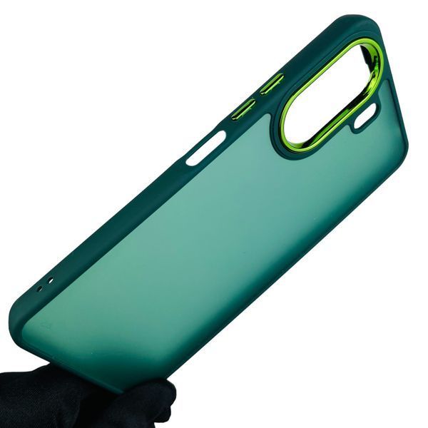Чехол для Xiaomi POCO C65 противоударный матовый с высокими бортами на сяоми поко с65 зелёный 0001661 фото