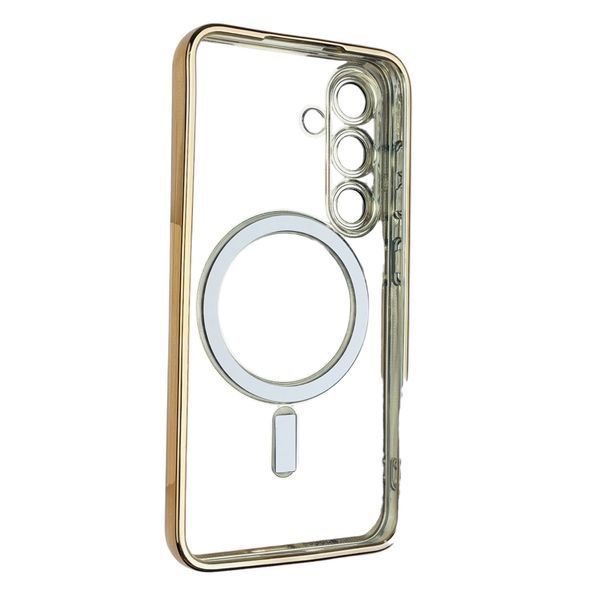Чохол для Samsung Galaxy S25 (SM-S931B) з лінзами на камері з MagSafe на самсунг с25 золотий 0034526 фото