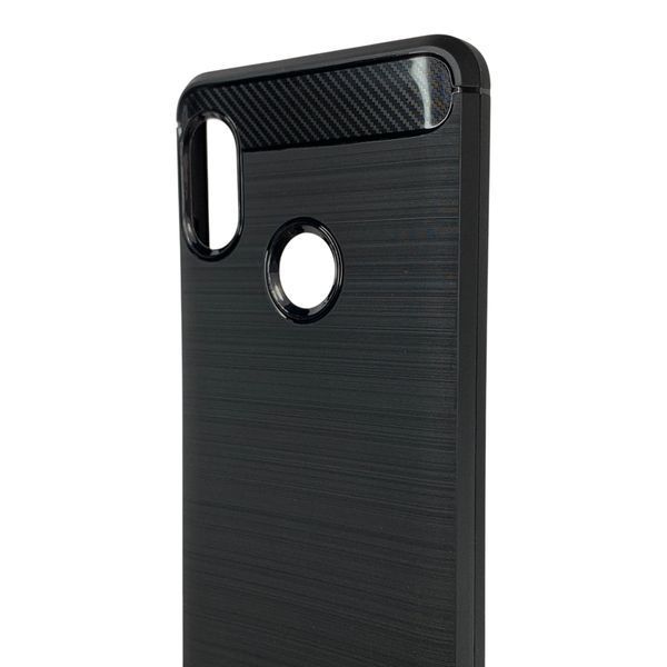 Чохол для телефона Xiaomi Redmi Note 5 карбоновий протиударний з високими бортами чорний 0052391 фото