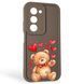 Чохол силіконовий Soft Touch з 3D принтом милий ведмедик для Xiaomi Redmi 15 5G Global коричневий (Повний захист камери) 0044847 фото 1
