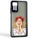 Чехол для телефона Xiaomi Redmi Note 11 Pro 4G с 3D принтом девушка маки колоски с высокими бортами черный 0059272 фото 1