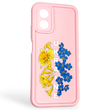 Чехол силиконовый Soft Touch с 3D принтом для OPPO A18 4G (CPH2591) розовый (Полная защита камеры)