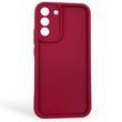 Чехол силиконовый Soft Touch для Samsung Galaxy S22 Plus бордовый (Полная защита камеры)