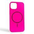 Чехол Silicone Case MagSafe для Apple iPhone 13 малиновый (магнитное кольцо, микрофибра) 0059992 фото