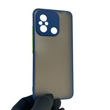 Чехол для телефона Xiaomi Poco C55 с высокими бортами с защитой камеры на сяоми поко с55 темно-синий 0026303 фото