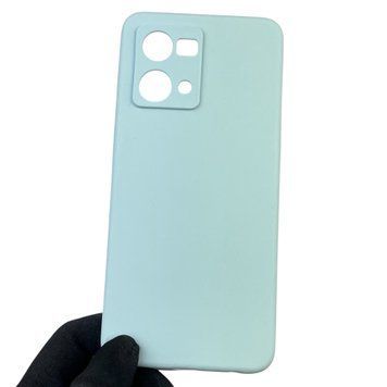 Чохол для Oppo Reno 7 4G силіконовий з мікрофіброю нековзний на оппо рено 7 4г блакитний 0031789 фото