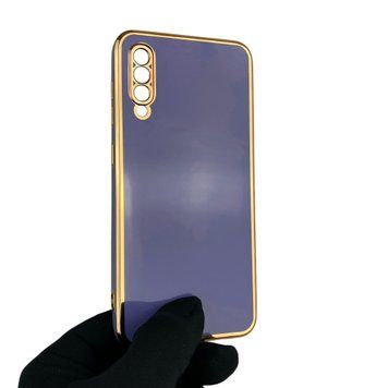 Чехол для Samsung Galaxy A50 SM-A505F с защитой камеры с золотой окантовкой на самсунг а50 синий gs1 0020216 фото