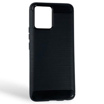 Чохол для телефона Realme 8 Pro карбоновий протиударний з високими бортами чорний 0052075 фото