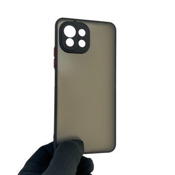 Чехол для телефона Xiaomi Mi 11 Lite с высокими бортами с защитой камеры на сяоми ми 11 лайт черный 0026162 фото