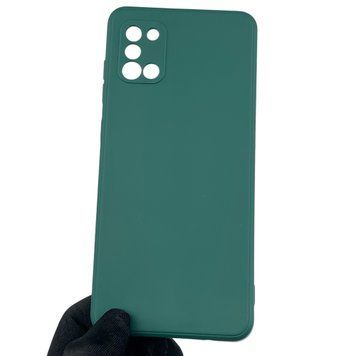 Чехол для Samsung Galaxy A31 (SM-A315F) с квадратными гранями с защитой камеры на самсунг а31 зелёный 0012587 фото