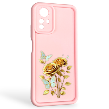 Чохол силіконовий Soft Touch з 3D принтом жіночим для Xiaomi Redmi Note 12s 4G рожевий (Повний захист камери) 0043084 фото
