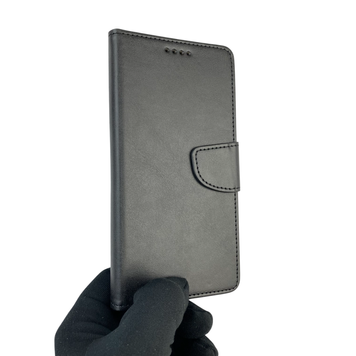 Чохол-книжка для телефона Tecno Spark 6 Go (KE5) шкіряна з магнитною застібкою на техно спарк 6 го чорна 0025343 фото