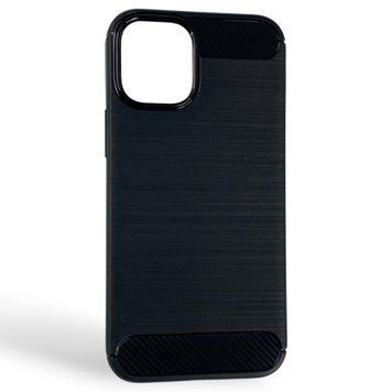 Чохол для телефона Apple iPhone 12 Mini карбоновий протиударний з високими бортами чорний 0051728 фото